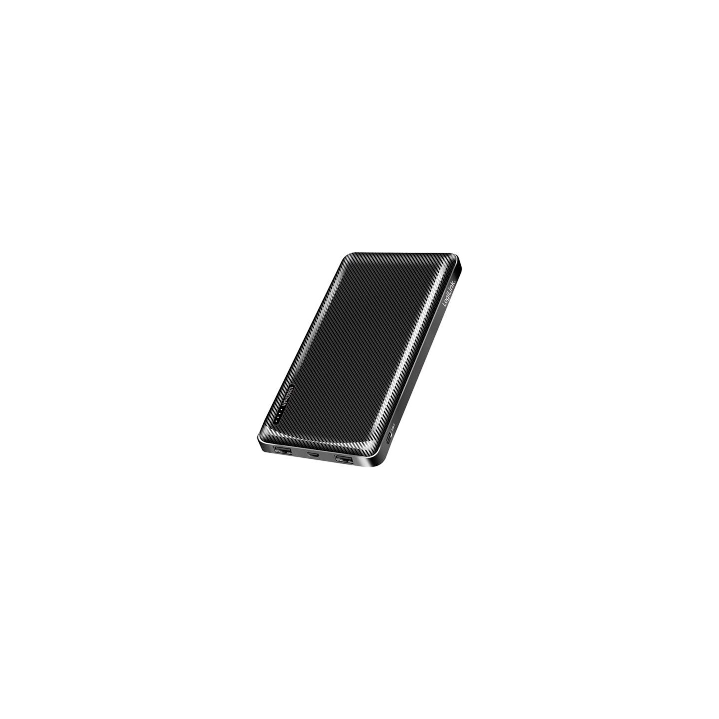 Logilink Power bank, Li-Po, 2x USB-A, USB-C | PA0316 | 10000 mAh | Black