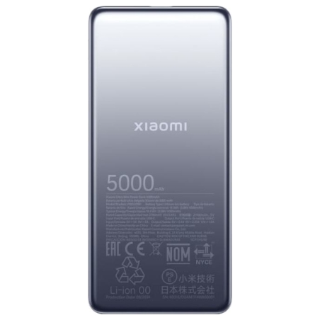 Xiaomi Ultra Slim Power Bank | 5000 mAh | USB-C | Gray