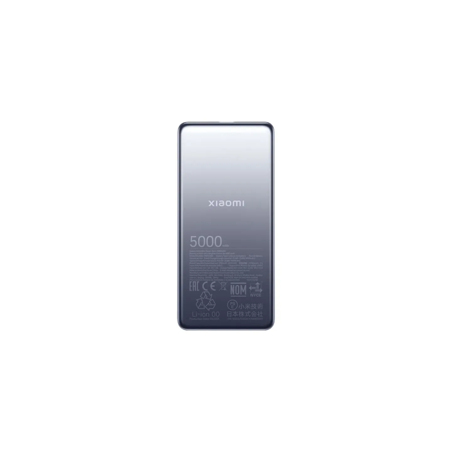 Xiaomi Ultra Slim Power Bank | 5000 mAh | USB-C | Gray
