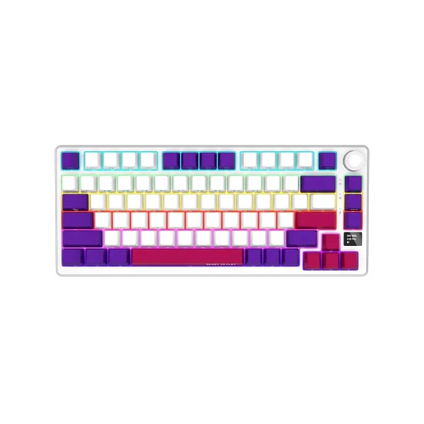 Lorgar KBP7075W, Wireless 75% Mechanical Gaming Keyboard Pro, White, EN layout