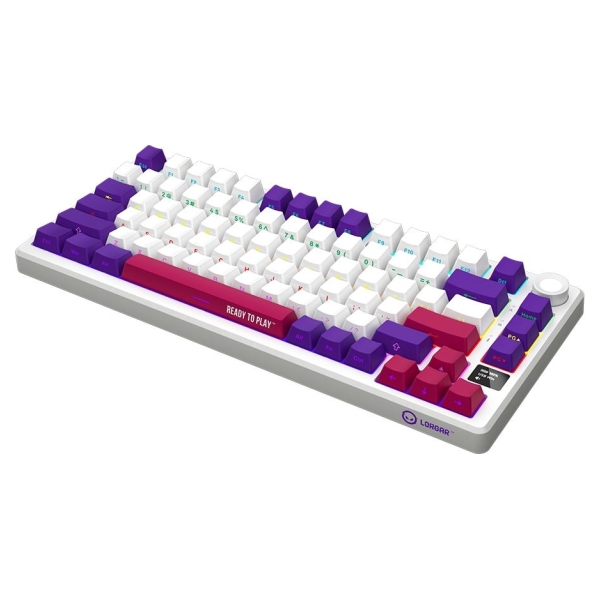 Lorgar KBP7075W, Wireless 75% Mechanical Gaming Keyboard Pro, White, EN layout