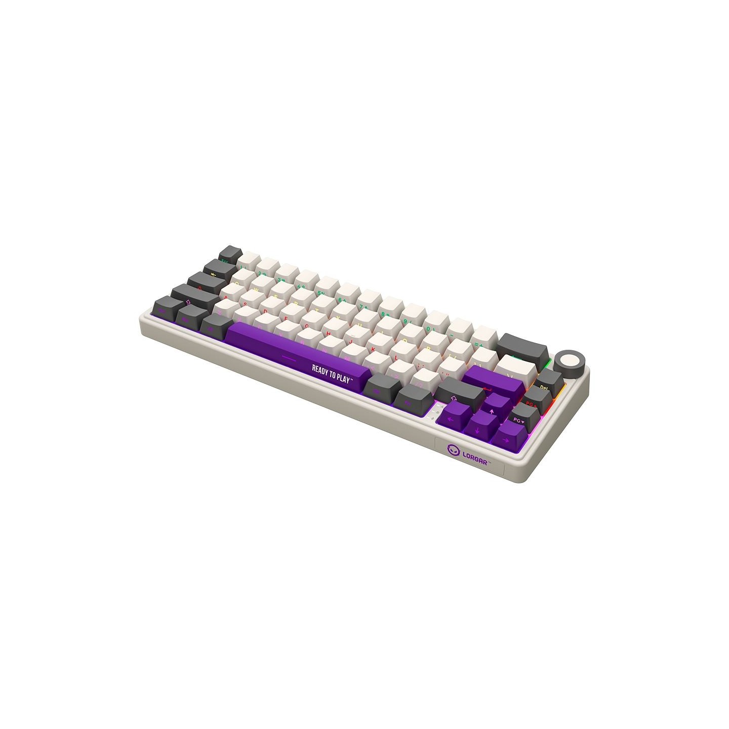 Lorgar KBP70MW, Wireless 65% Mechanical Gaming Keyboard Pro, Beige, EN layout