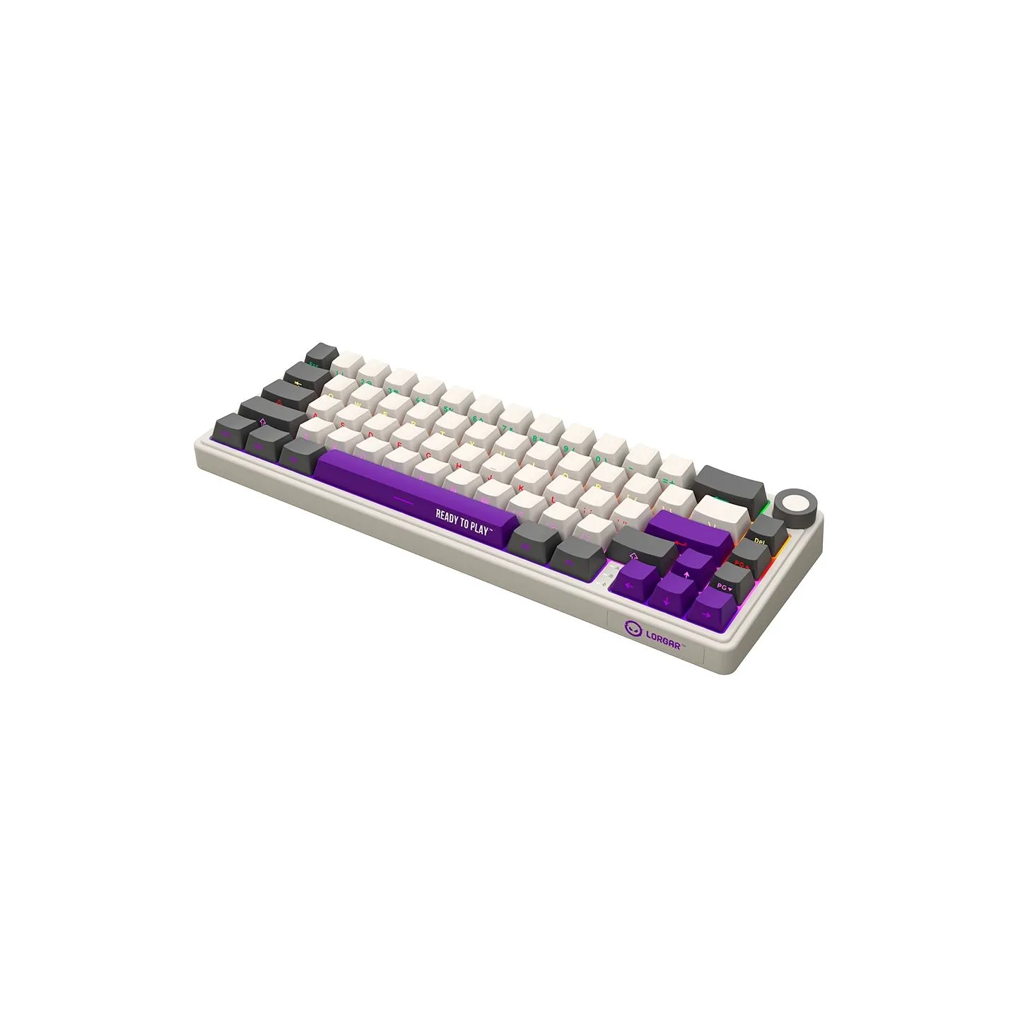Lorgar KBP70MW, Wireless 65% Mechanical Gaming Keyboard Pro, Beige, EN layout