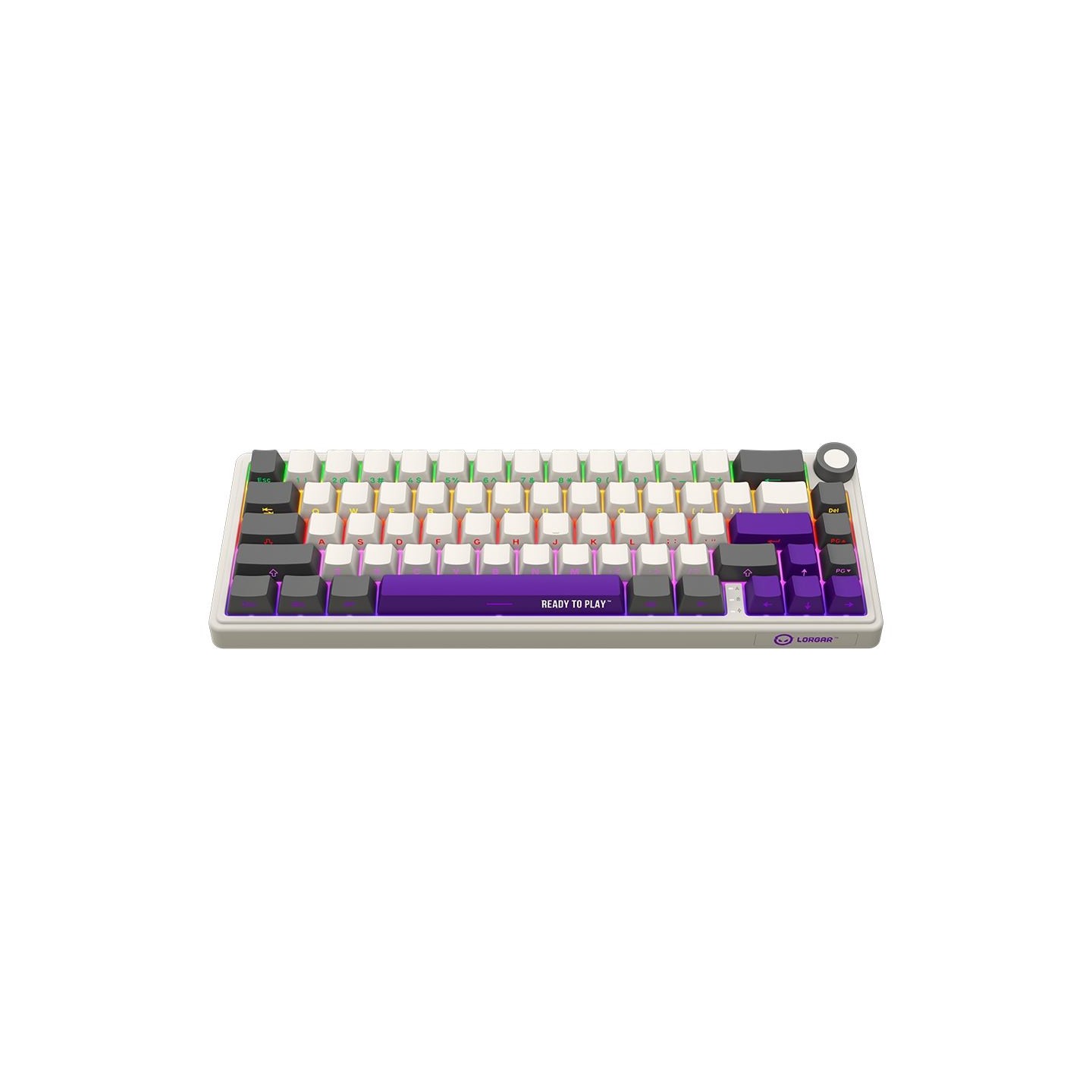 Lorgar KBP70MW, Wireless 65% Mechanical Gaming Keyboard Pro, Beige, EN layout