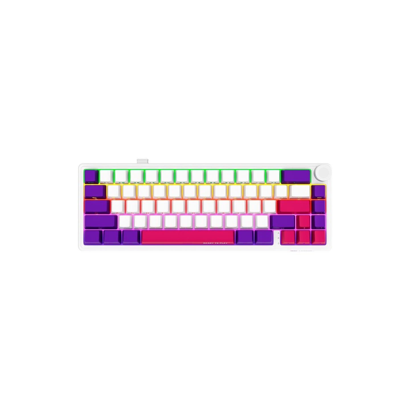 Lorgar KBP70MW, Wireless 65% Mechanical Gaming Keyboard Pro, White, EN layout
