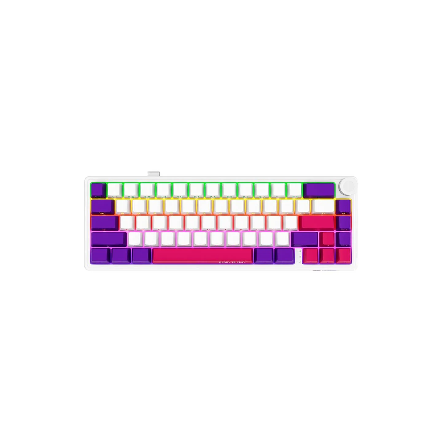 Lorgar KBP70MW, Wireless 65% Mechanical Gaming Keyboard Pro, White, EN layout