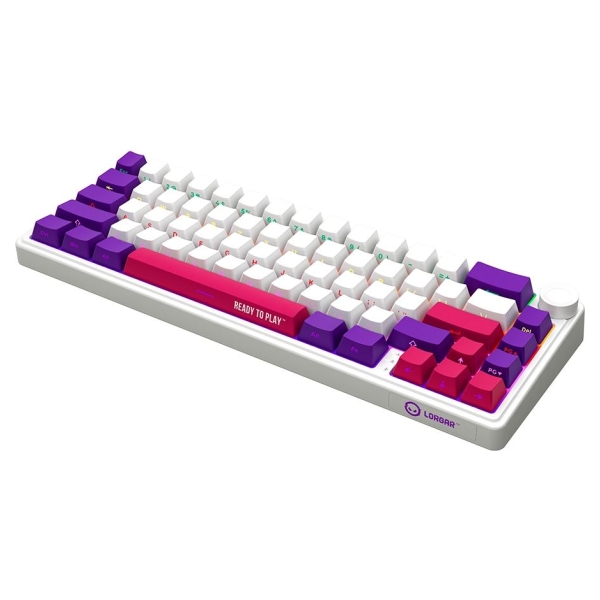 Lorgar KBP70MW, Wireless 65% Mechanical Gaming Keyboard Pro, White, EN layout