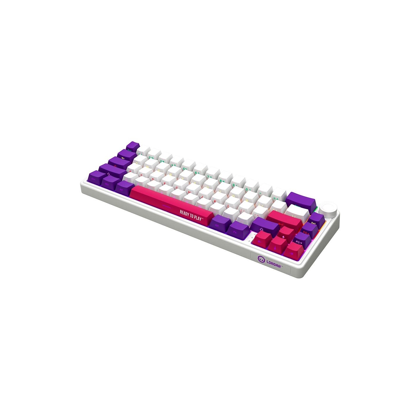 Lorgar KBP70MW, Wireless 65% Mechanical Gaming Keyboard Pro, White, EN layout