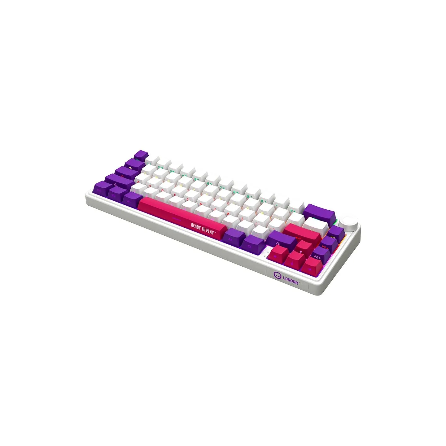 Lorgar KBP70MW, Wireless 65% Mechanical Gaming Keyboard Pro, White, EN layout