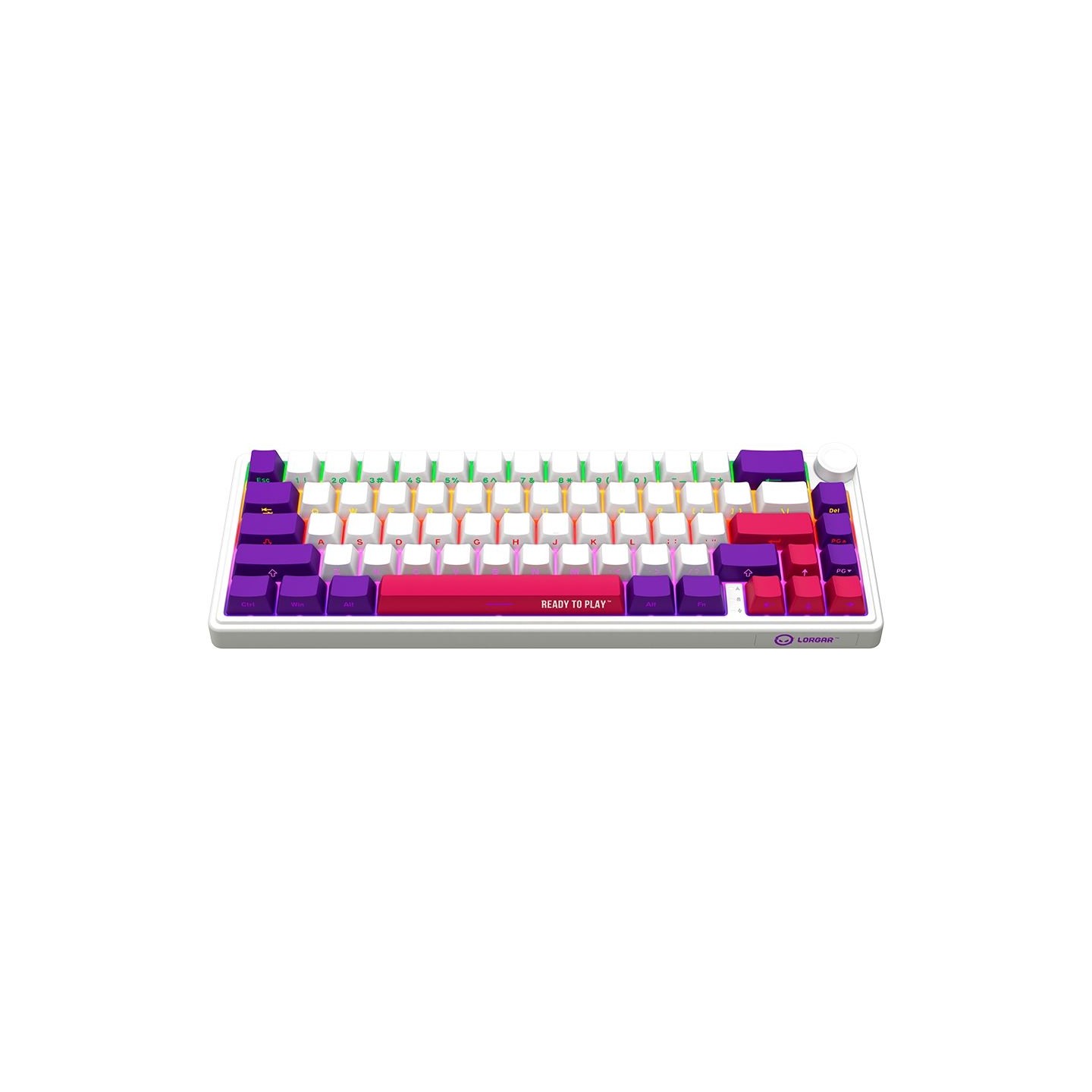 Lorgar KBP70MW, Wireless 65% Mechanical Gaming Keyboard Pro, White, EN layout