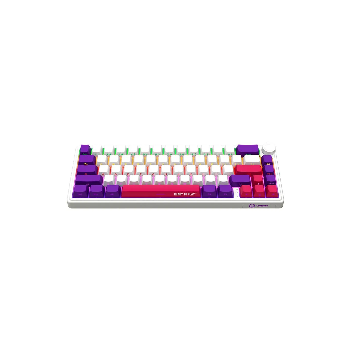 Lorgar KBP70MW, Wireless 65% Mechanical Gaming Keyboard Pro, White, EN layout