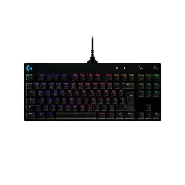Logitech G PRO TKL Corded Mechanical Gaming Keyboard - BLACK - US INT'L - USB - CLICKY