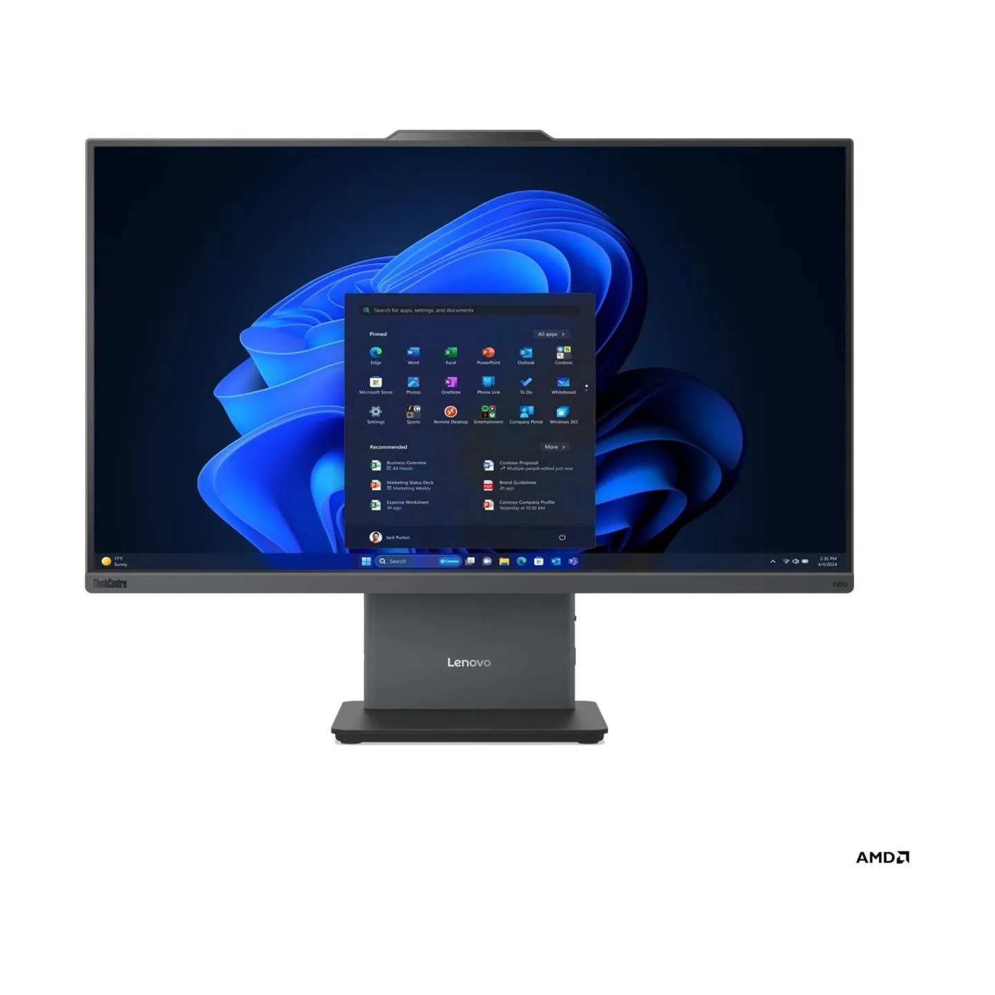 Lenovo ThinkCentre | neo 55a 24 G6 | Touchscreen | Desktop | AIO | 23.8 " | FHD | AMD Ryzen 5 | 220 | Internal memory 16 GB | SO