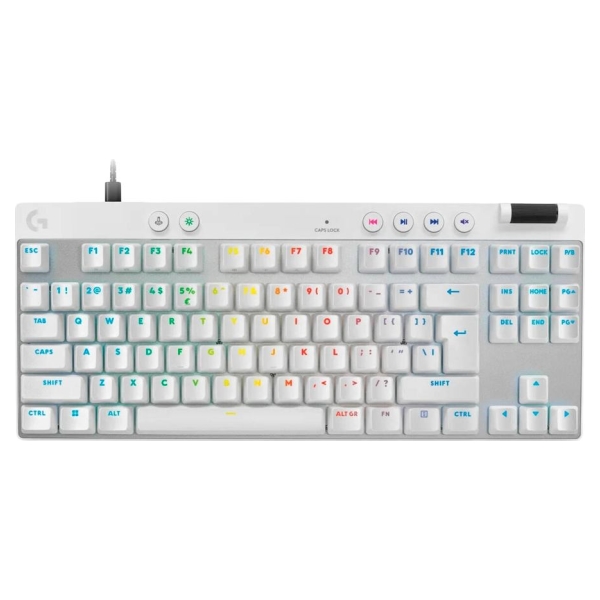 Logitech G PRO X TKL RAPID Gaming Keyboard - WHITE - US INT'L - USB - EMEA28i-935 - LINEAR