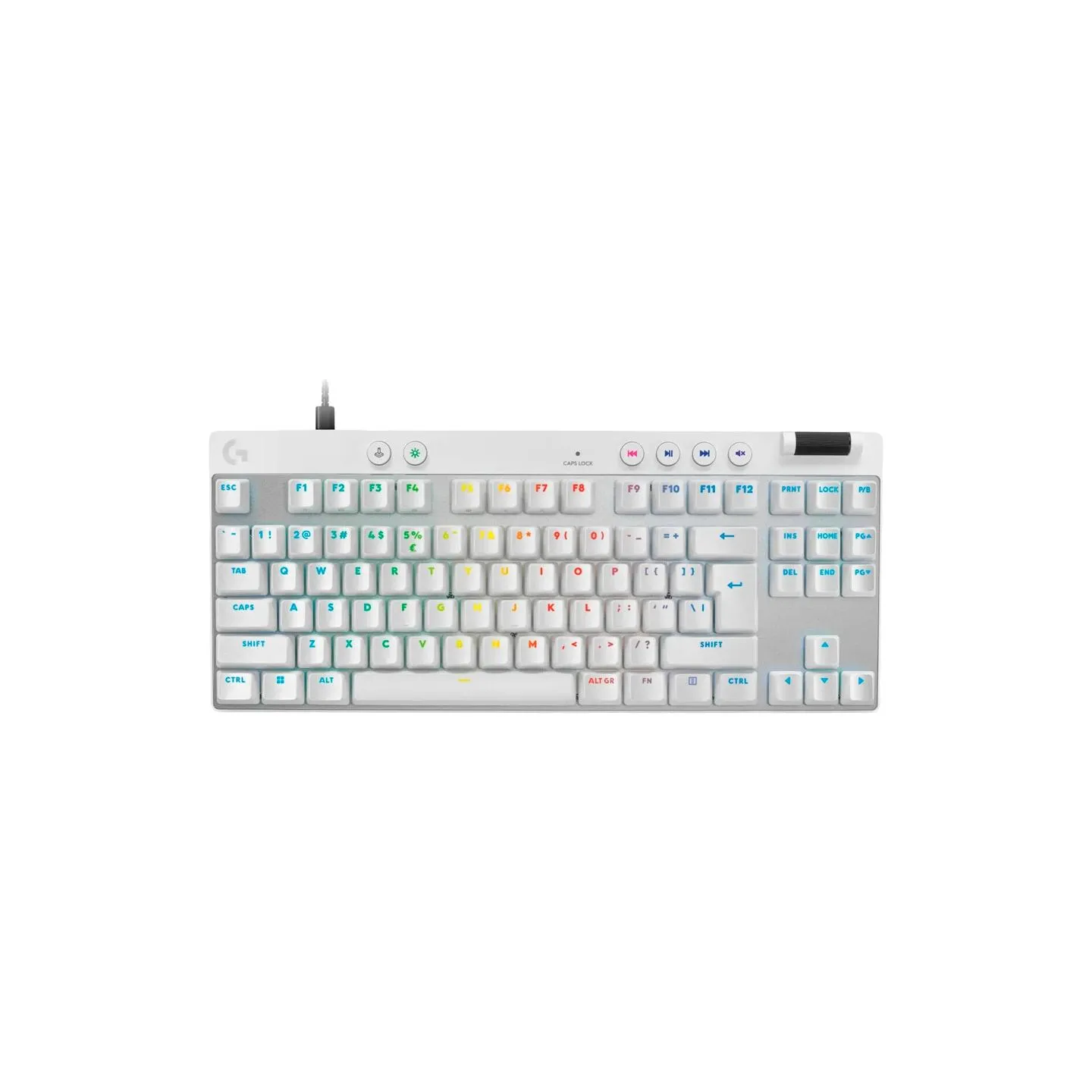 Logitech G PRO X TKL RAPID Gaming Keyboard - WHITE - US INT'L - USB - EMEA28i-935 - LINEAR