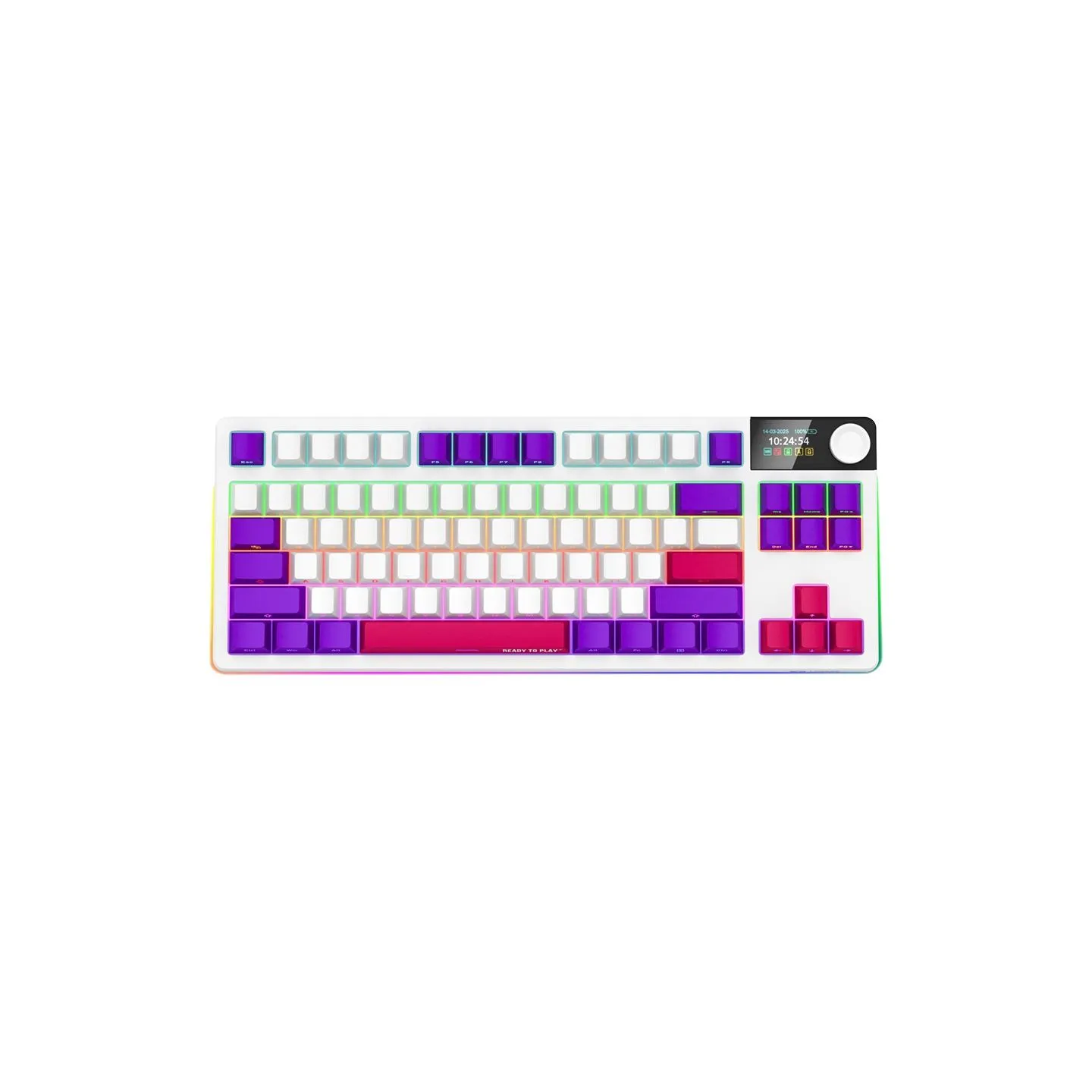 Lorgar KBP70TKLW, Wireless TKL Mechanical Gaming Keyboard Pro, White, EN layout
