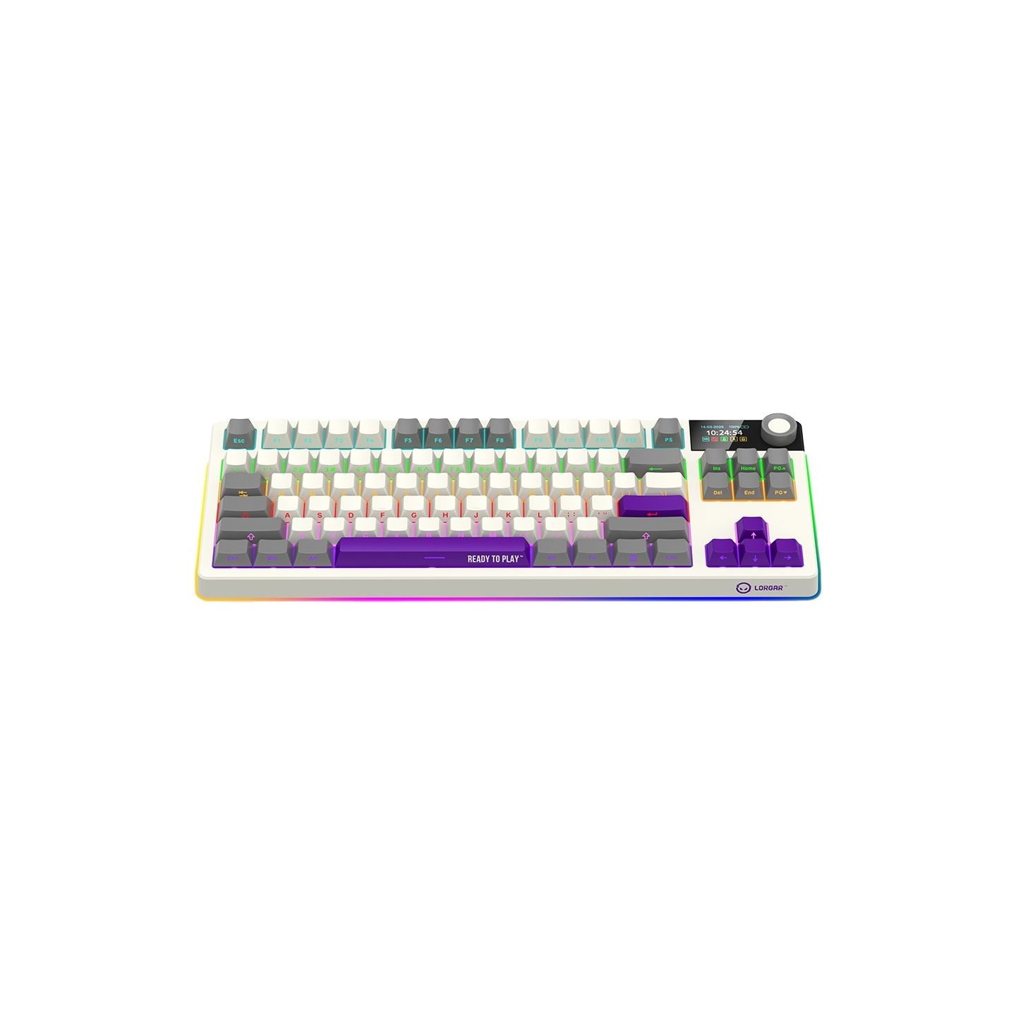 Lorgar KBP70TKLW, Wireless TKL Mechanical Gaming Keyboard Pro, Beige, EN layout