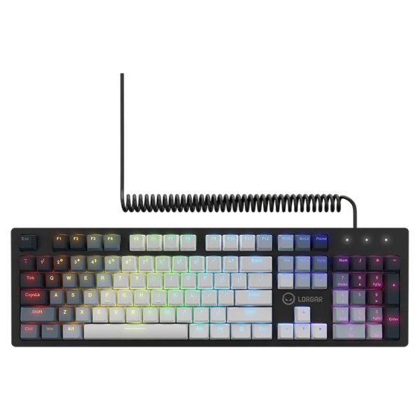 Lorgar Azar 514, Wired mechanical gaming keyboard, RGB backlight, 1680000 colour variations, 18 modes, keys number: 104, 50M cli