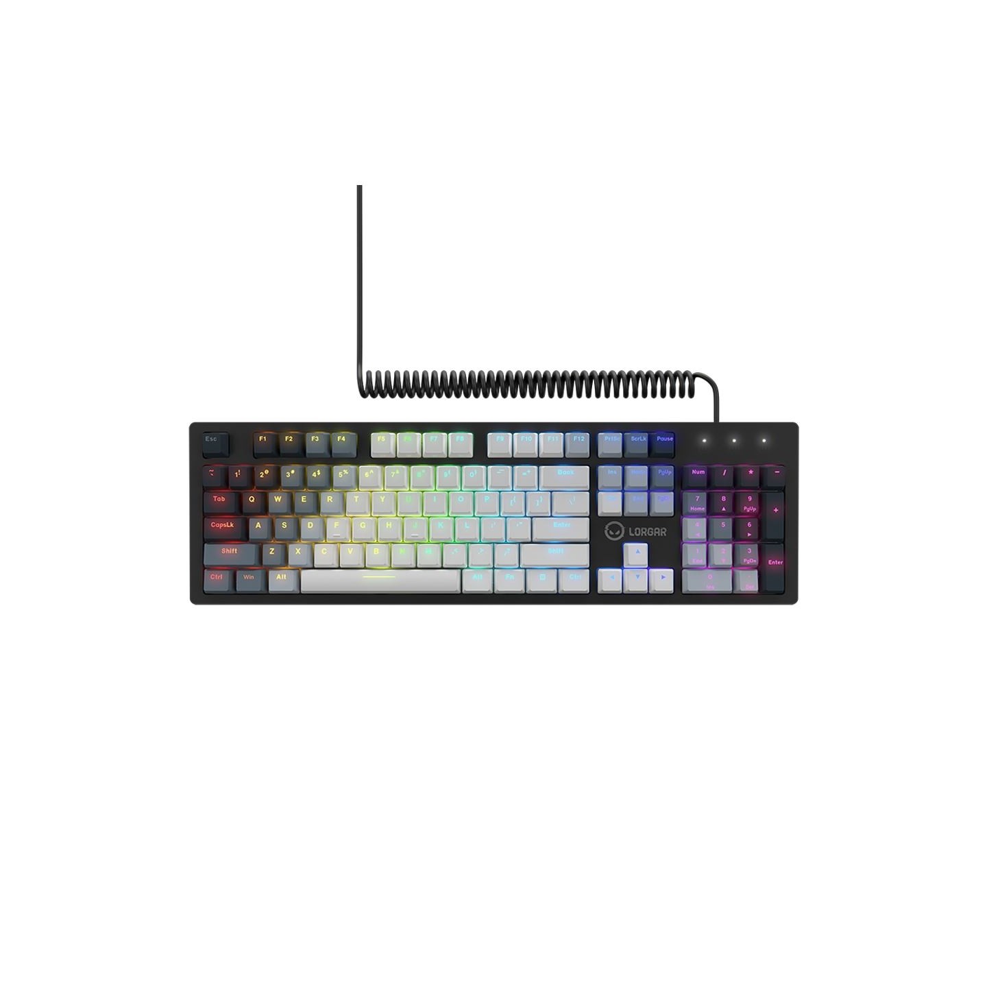 Lorgar Azar 514, Wired mechanical gaming keyboard, RGB backlight, 1680000 colour variations, 18 modes, keys number: 104, 50M cli