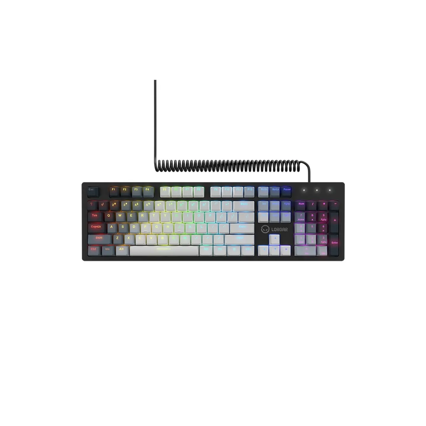 Lorgar Azar 514, Wired mechanical gaming keyboard, RGB backlight, 1680000 colour variations, 18 modes, keys number: 104, 50M cli