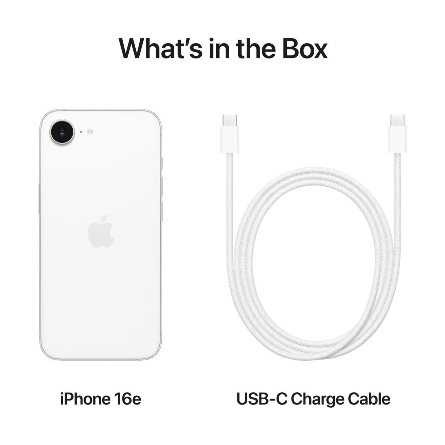 Apple | iPhone 16e | White | 6.1 " | Super Retina XDR | 2532 x 1170 pixels | A18 | Internal RAM 8 GB | 512 GB | Dual SIM | 4G | 