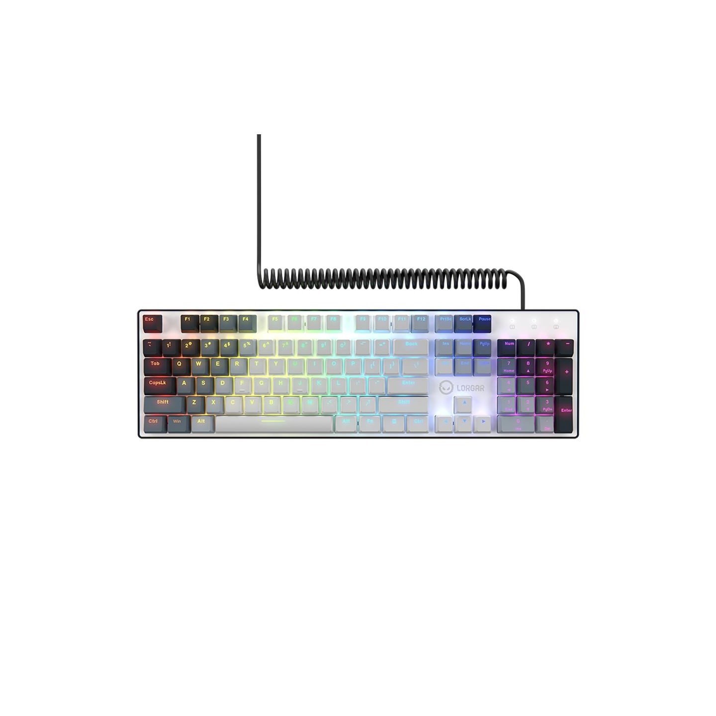 Lorgar Azar 514, Wired mechanical gaming keyboard, RGB backlight, 1680000 colour variations, 18 modes, keys number: 104, 50M cli