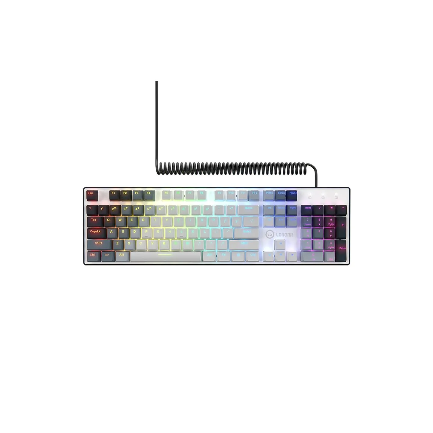 Lorgar Azar 514, Wired mechanical gaming keyboard, RGB backlight, 1680000 colour variations, 18 modes, keys number: 104, 50M cli