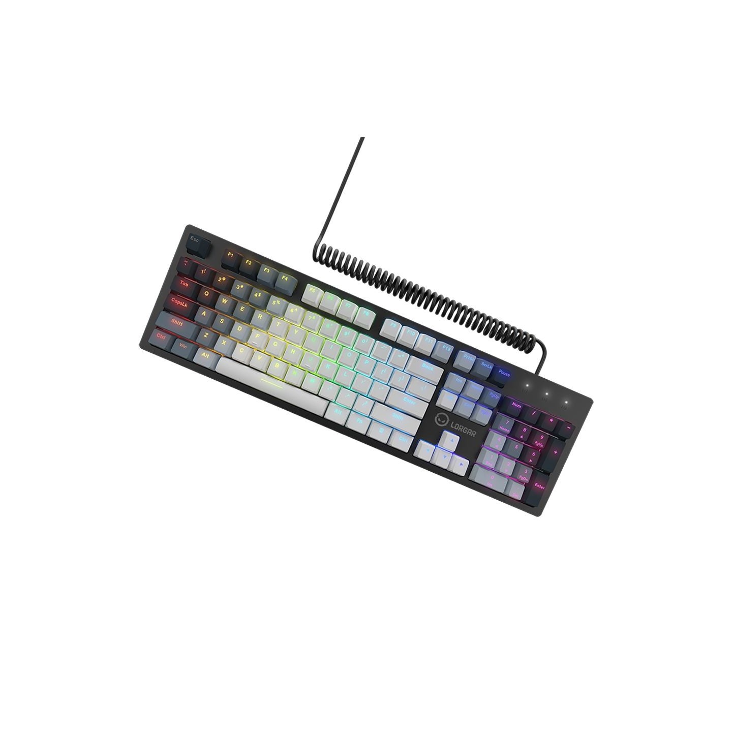 Lorgar Azar 514, Wired mechanical gaming keyboard, RGB backlight, 1680000 colour variations, 18 modes, keys number: 104, 50M cli