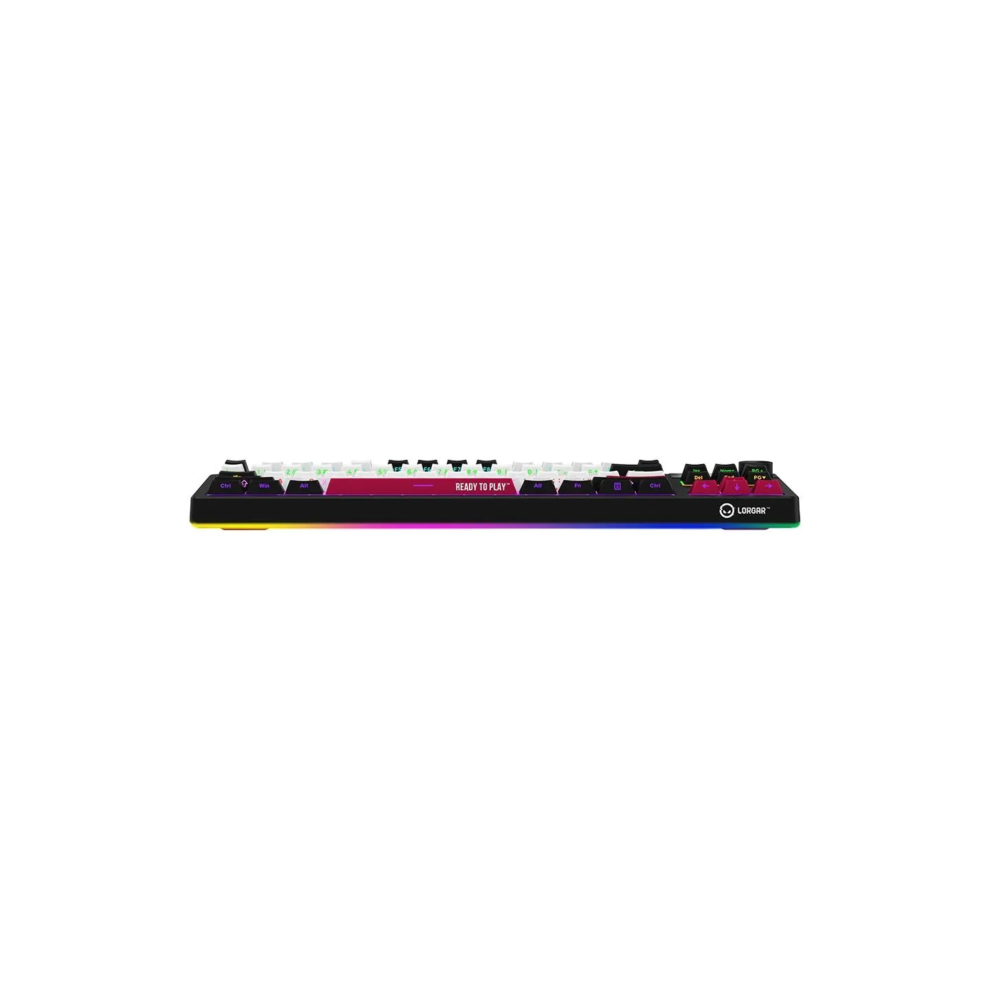 Lorgar KBP70TKLW, Wireless TKL Mechanical Gaming Keyboard Pro, Black/red, EN layout