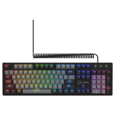 Lorgar Azar 514, Wired mechanical gaming keyboard, RGB backlight, 1680000 colour variations, 18 modes, keys number: 104, 50M cli