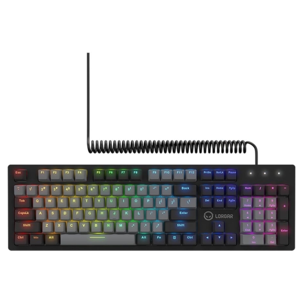 Lorgar Azar 514, Wired mechanical gaming keyboard, RGB backlight, 1680000 colour variations, 18 modes, keys number: 104, 50M cli