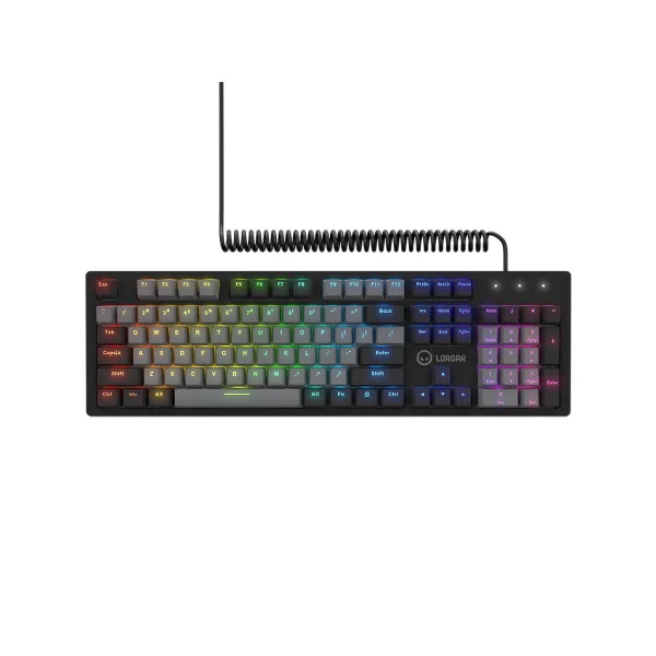 Lorgar Azar 514, Wired mechanical gaming keyboard, RGB backlight, 1680000 colour variations, 18 modes, keys number: 104, 50M cli