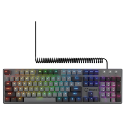 Lorgar Azar 514, Wired mechanical gaming keyboard, RGB backlight, 1680000 colour variations, 18 modes, keys number: 104, 50M cli