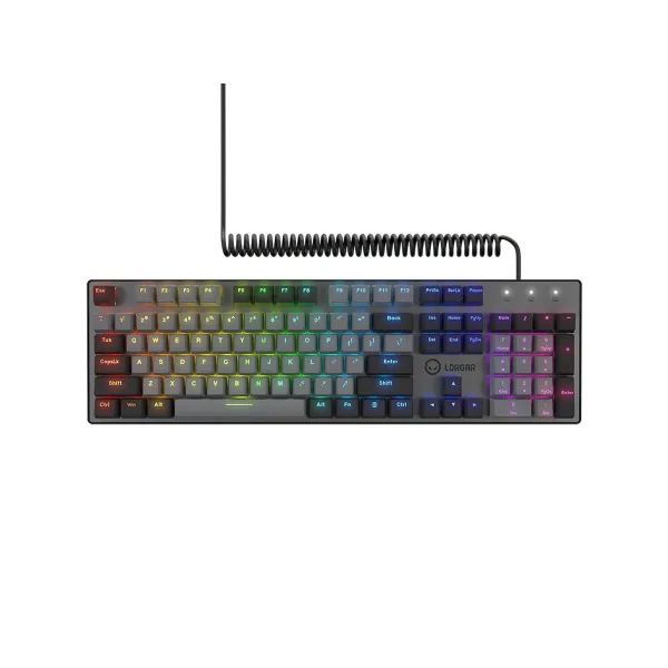 Lorgar Azar 514, Wired mechanical gaming keyboard, RGB backlight, 1680000 colour variations, 18 modes, keys number: 104, 50M cli