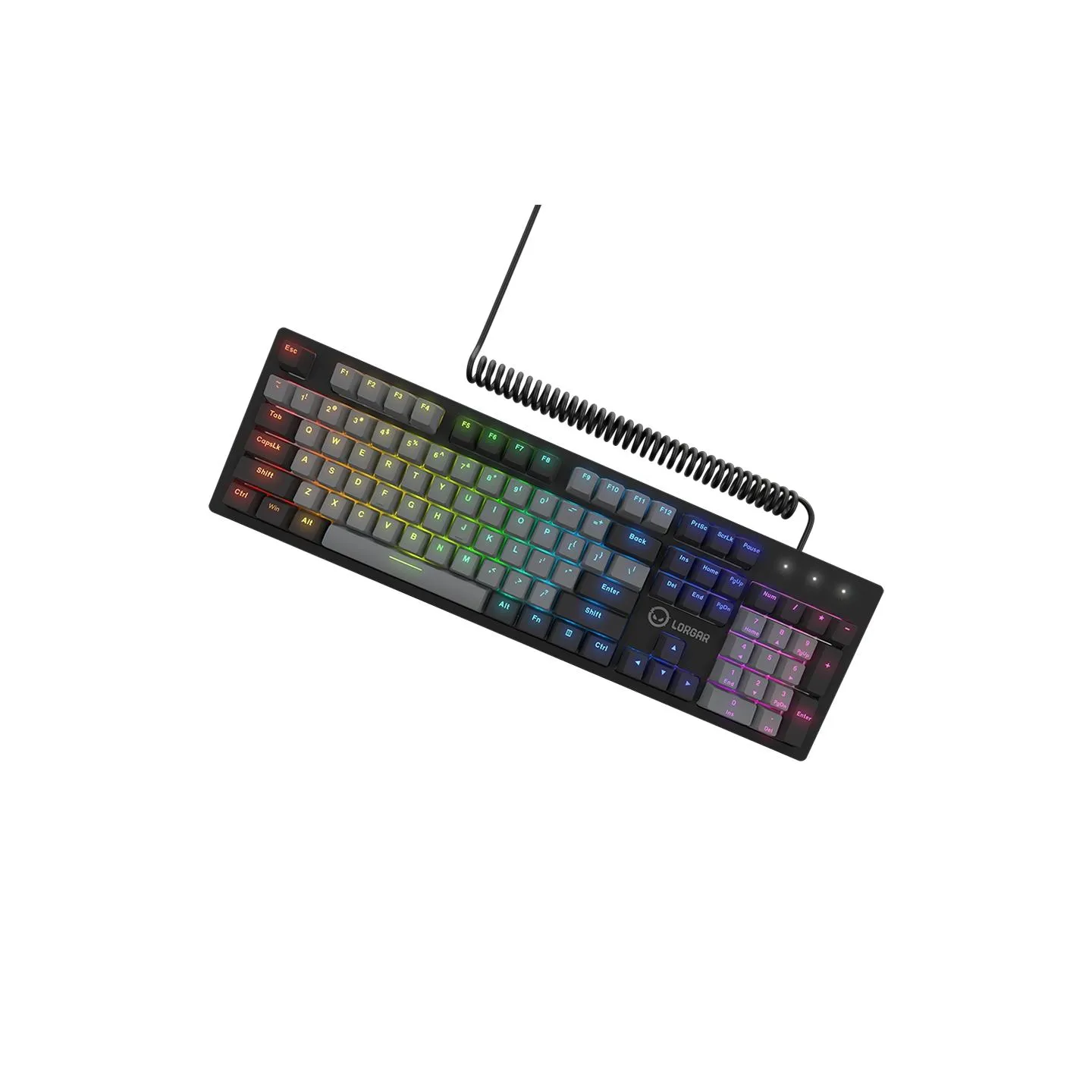 Lorgar Azar 514, Wired mechanical gaming keyboard, RGB backlight, 1680000 colour variations, 18 modes, keys number: 104, 50M cli