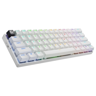 Logitech G PRO X 60 LIGHTSPEED Wireless Gaming Keyboard (Tactile) - WHITE - US INT'L - 2.4GHZ/BT - EMEA28-935 - TACTILE SWITCH