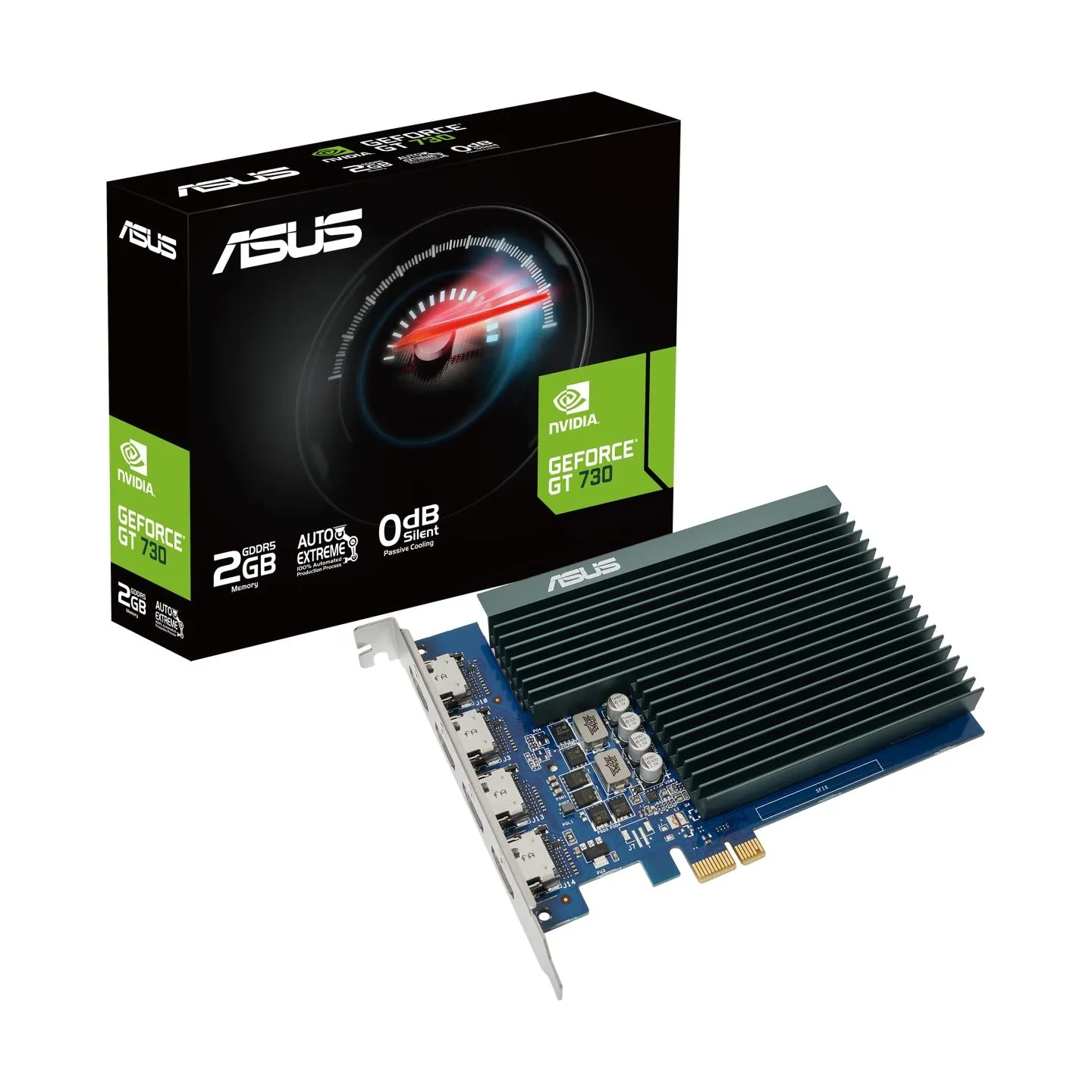 Asus | GT730-4H-SL-2GD5 | NVIDIA | 2 GB | GeForce GT 730 | GDDR5 | HDMI ports quantity 4 | PCI Express 2.0 | Memory clock speed 