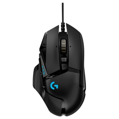 Logitech G502 Corded Gaming Mouse - HERO - BLACK - USB - EER2
