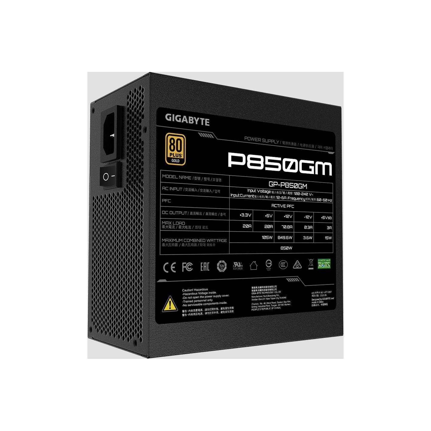 Gigabyte | Power Supply Unit | GP-P850GM | 850 W