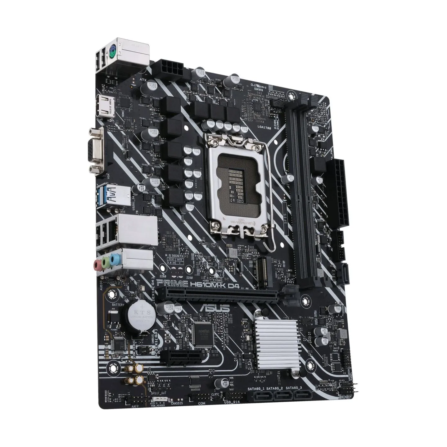 Asus | PRIME H610M-K D4 | Processor family Intel | Processor socket  LGA1700 | DDR4 DIMM | Memory slots 2 | Supported hard disk 