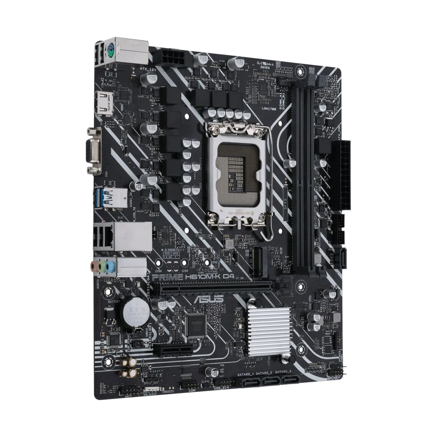 Asus | PRIME H610M-K D4 | Processor family Intel | Processor socket  LGA1700 | DDR4 DIMM | Memory slots 2 | Supported hard disk 