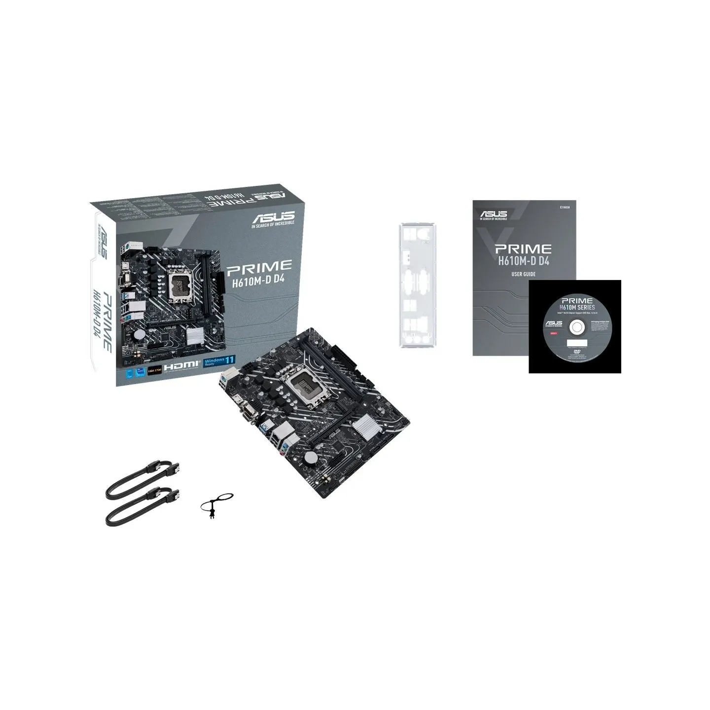 Asus | PRIME H610M-D D4 | Processor family Intel | Processor socket  LGA1700 | DDR4 DIMM | Memory slots 2 | Supported hard disk 