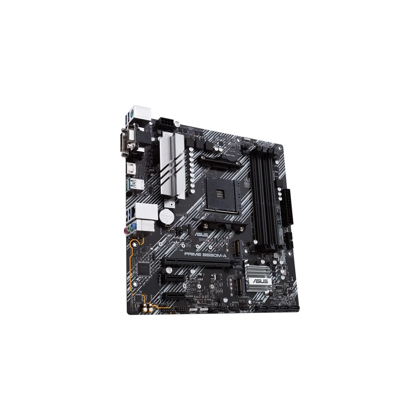 Asus | PRIME B550M-A | Processor family AMD | Processor socket AM4 | DDR4 | Memory slots 4 | Supported hard disk drive interface