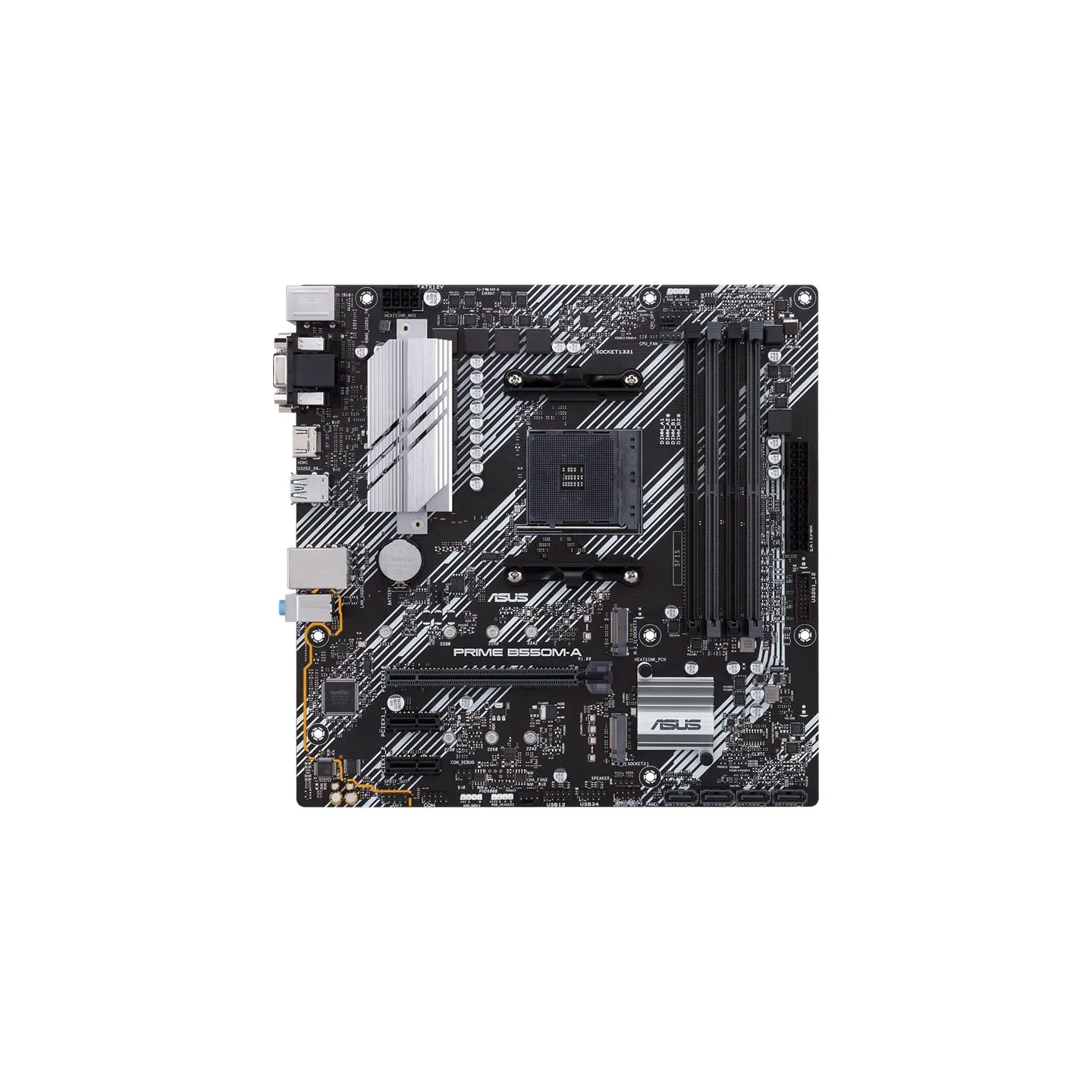 Asus | PRIME B550M-A | Processor family AMD | Processor socket AM4 | DDR4 | Memory slots 4 | Supported hard disk drive interface
