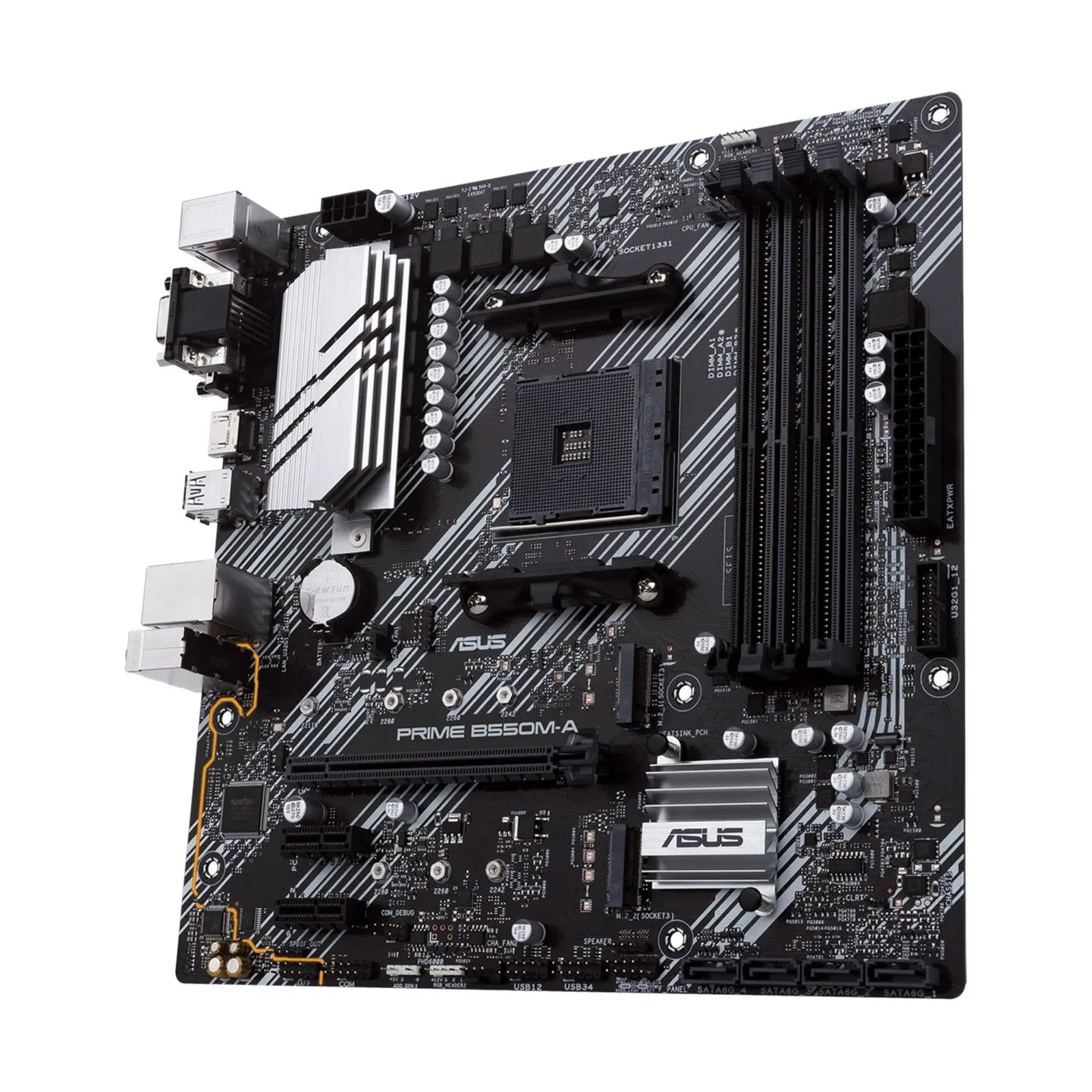 Asus | PRIME B550M-A | Processor family AMD | Processor socket AM4 | DDR4 | Memory slots 4 | Supported hard disk drive interface