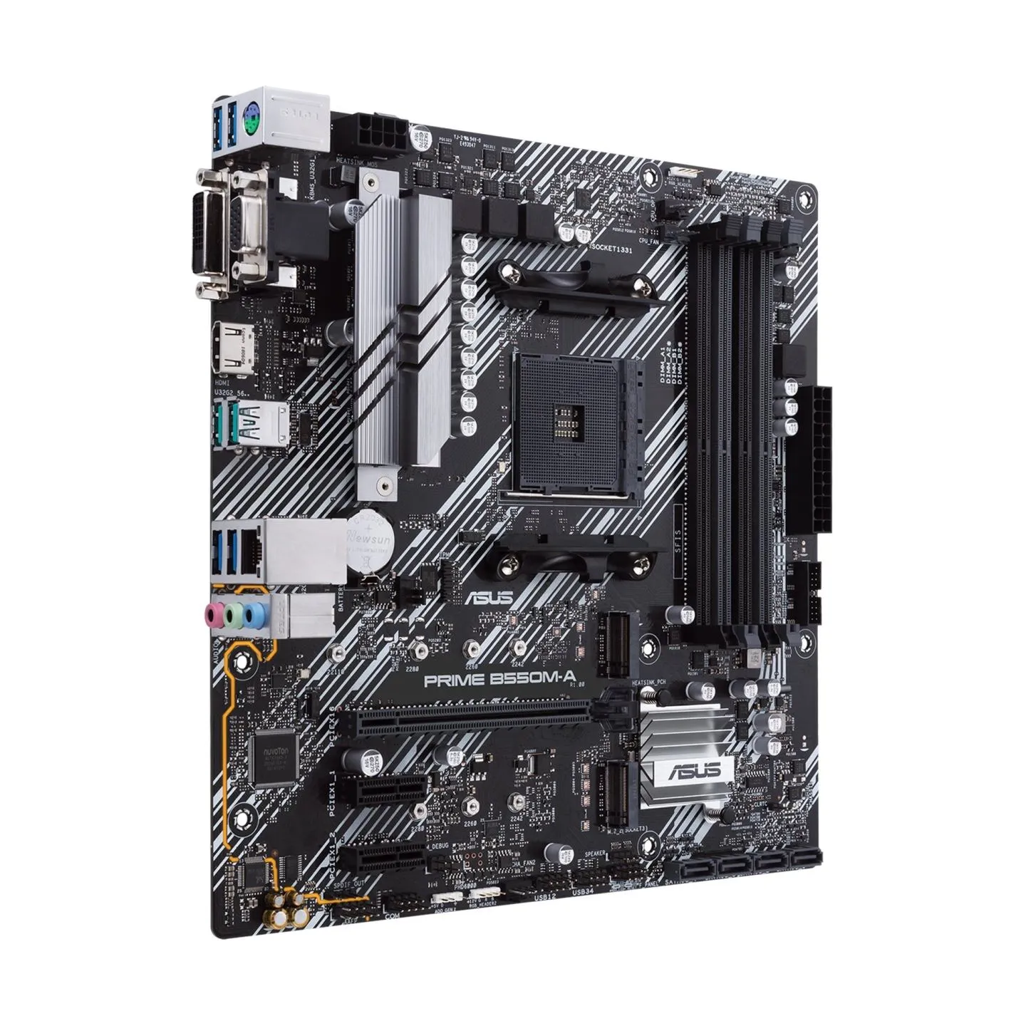 Asus | PRIME B550M-A | Processor family AMD | Processor socket AM4 | DDR4 | Memory slots 4 | Supported hard disk drive interface