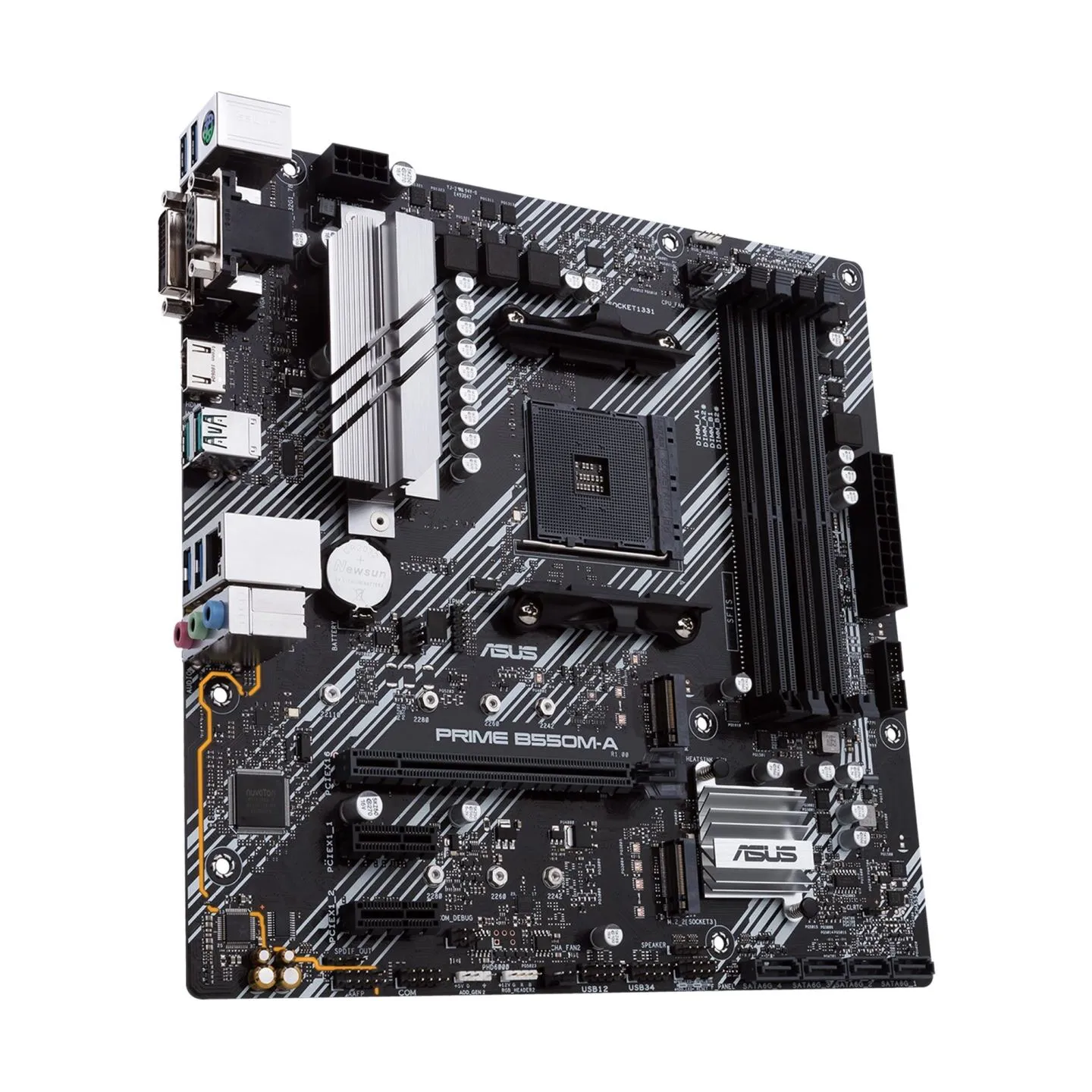 Asus | PRIME B550M-A | Processor family AMD | Processor socket AM4 | DDR4 | Memory slots 4 | Supported hard disk drive interface