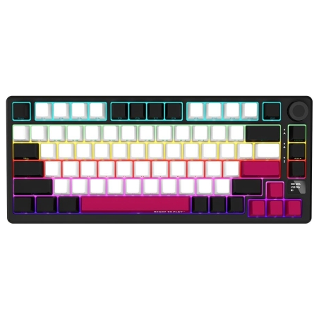 Lorgar KBP7075W, Wireless 75% Mechanical Gaming Keyboard Pro, Black/red, EN layout