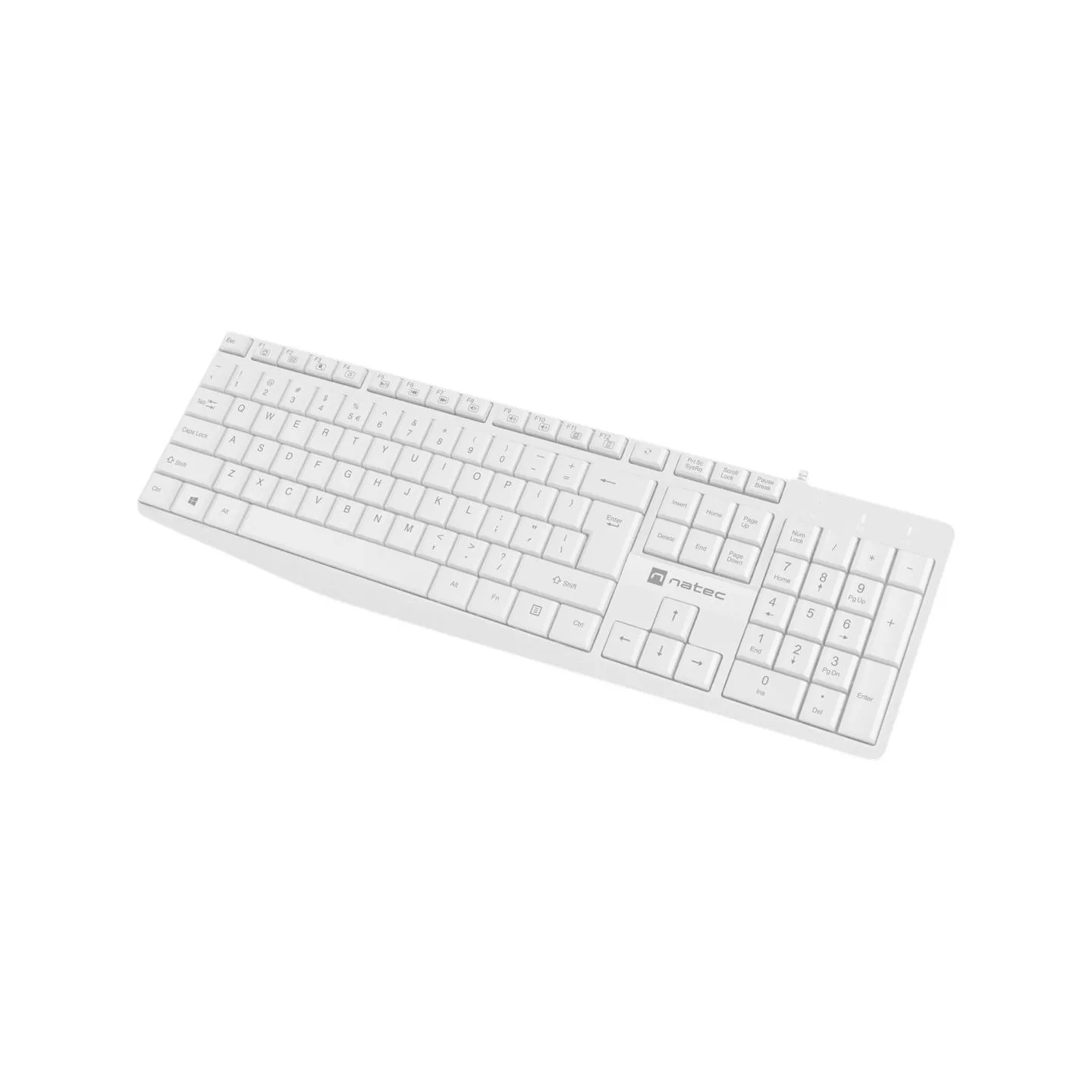 Natec | Keyboard | Nautilus NKL-1951 | Keyboard | Wired | US | White