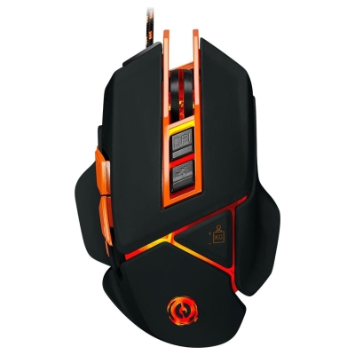 Canyon mouse Hazard GM-6 LED Wired Black Orange